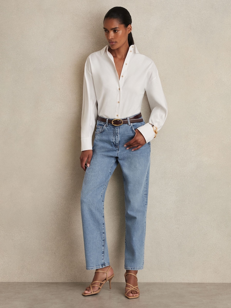 Azul claro - Vaqueros de pernera recta y talle medio Selin de Reiss - Imagen 1 de 7 Azul claro - Vaqueros de pernera recta y talle medio Selin de Reiss - Imagen 1 de 7