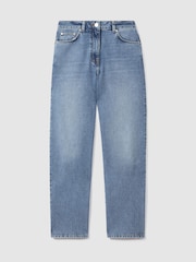 Reiss Light Blue Selin Mid Rise Straight Leg Jeans - Image 2 of 6