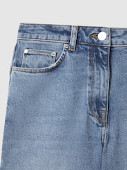 Reiss Light Blue Selin Mid Rise Straight Leg Jeans - Image 5 of 6