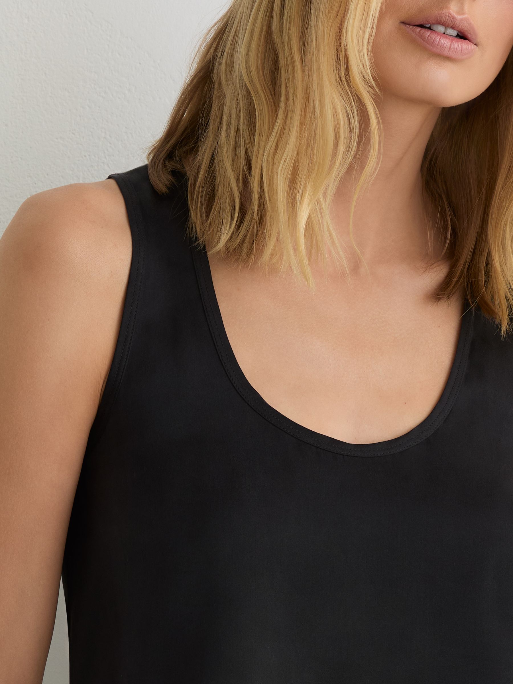 Buy Reiss Black Ruby Silk-Front Vest from Next United Arab Emirates