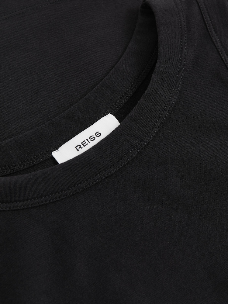 Reiss Black Betty Stretch-Cotton Racerback Vest - Image 6 of 6