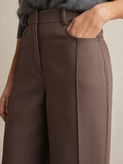 Reiss Mink Neutral Heather Petite Palazzo Tailored Trousers - Image 4 of 7