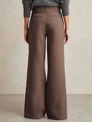 Reiss Mink Neutral Heather Petite Palazzo Tailored Trousers - Image 5 of 7
