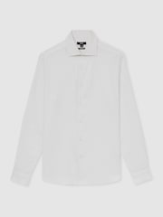 Reiss White Carvalho Cotton-Piqué Garment-Dyed Shirt - Image 2 of 6