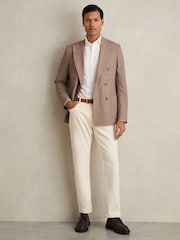 Reiss White Carvalho Cotton-Piqué Garment-Dyed Shirt - Image 3 of 6