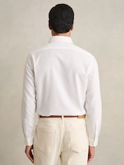 Reiss White Carvalho Cotton-Piqué Garment-Dyed Shirt - Image 5 of 6