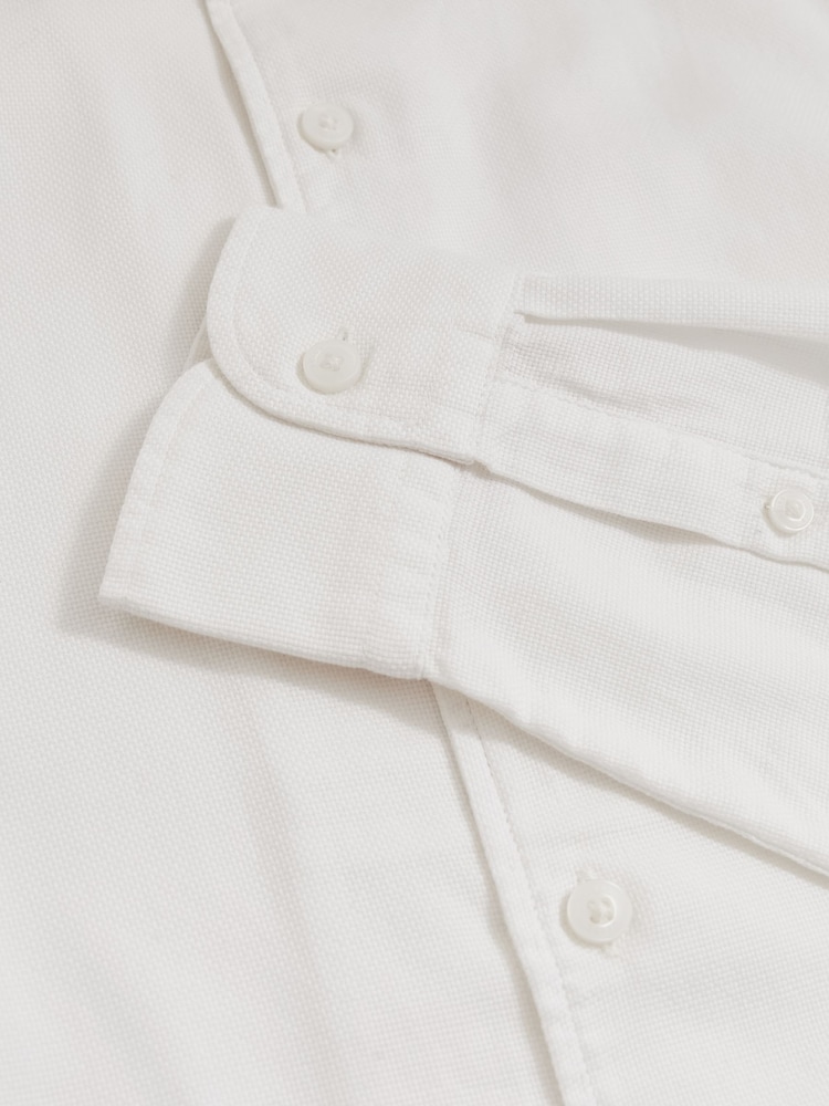 Reiss White Carvalho Cotton-Piqué Garment-Dyed Shirt - Image 6 of 6