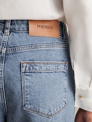 Reiss Light Blue Selin Petite Mid Rise Straight Leg Jeans - Image 4 of 8