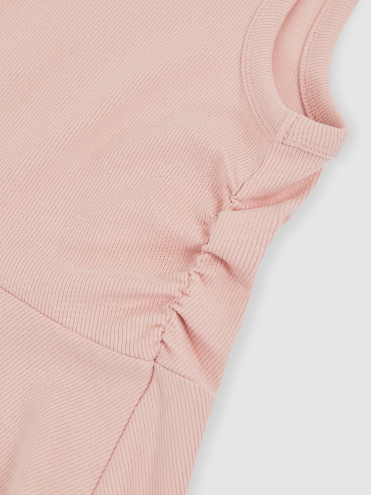 Reiss Pink Eliza Jersey Ruched Skater Dress - Image 4 of 4