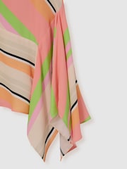 Reiss Multi Holly 4-9 yrs Stripe-Print Handkerchief Dress - Image 4 of 4