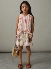 Estampado rosa - Reiss Luni Chiffon Tiered Dress - Imagen 2 de 4