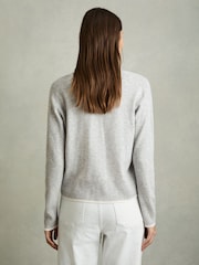 Reiss Abigail Tipped V-Neck Cardigan With Wool And Cashmere - Изображение 4 из 6