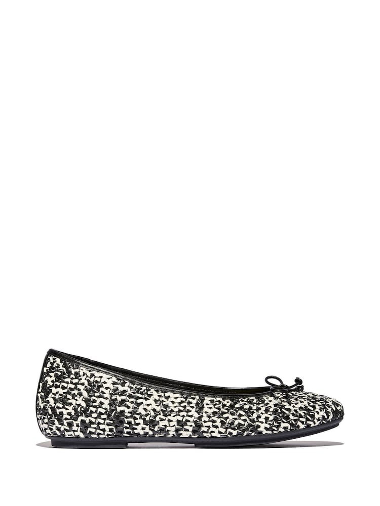FitFlop Delicato Bow Woven Ballet Shoes - Image 2 of 5
