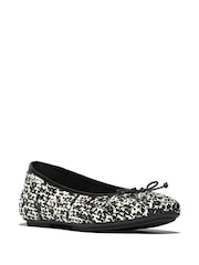 FitFlop Delicato Bow Woven Ballet Shoes - Image 3 of 5