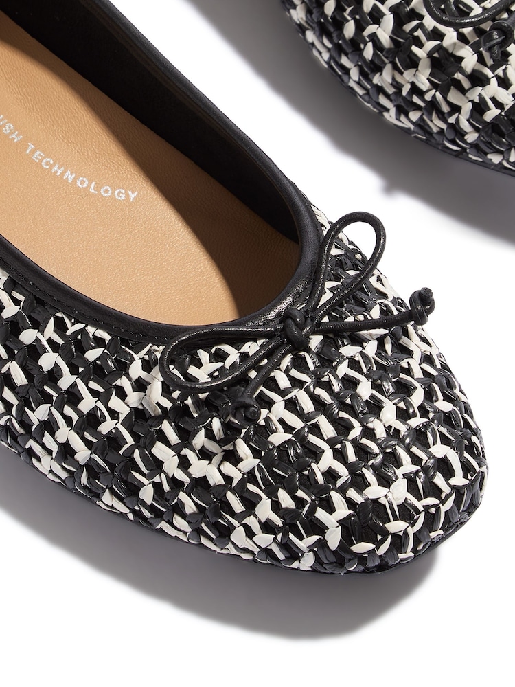 FitFlop Delicato Bow Woven Ballet Shoes - Image 5 of 5