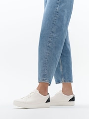 Черный - FitFlop Rally Crystal Backtab Leather Sneakers - Image 2 of 5