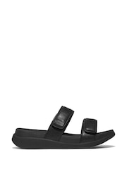 FitFlop Black F-mode Go Adjustable Flatform Two-bar Slides - Image 2 of 4