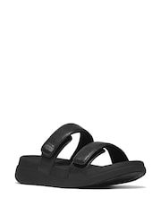 FitFlop Black F-mode Go Adjustable Flatform Two-bar Slides - Image 3 of 4