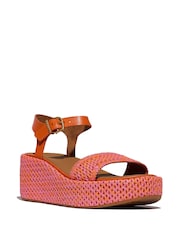 FitFlop Orange Platforms Woven Wedge Ankle Strap Sandals - Image 2 of 4