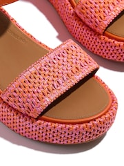 FitFlop Orange Platforms Woven Wedge Ankle Strap Sandals - Image 4 of 4