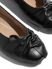 FitFlop Delicato Soft-twist Leather Ballet Black Flats - Image 5 of 5