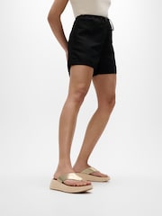 FitFlop Gold F-mode Espadrille Leather Flatform T/post Sandals - Image 1 of 4