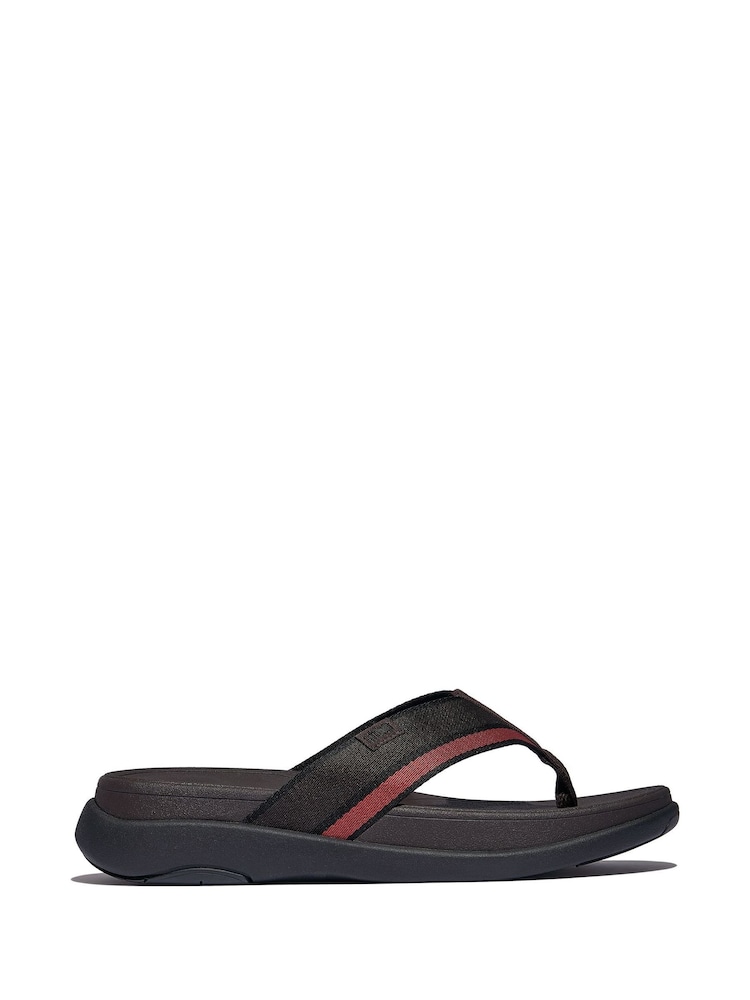Fitflop Mens Blue F-mode Go Tonal-Edge Webbing Toe-Post Sandals - Image 1 of 4 Fitflop Mens Blue F-mode Go Tonal-Edge Webbing Toe-Post Sandals - Image 1 of 4