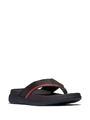 Fitflop Mens Blue F-mode Go Tonal-Edge Webbing Toe-Post Sandals - Image 2 of 4