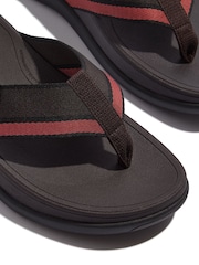 Fitflop Mens Blue F-mode Go Tonal-Edge Webbing Toe-Post Sandals - Image 4 of 4