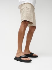FitFlop Mens F-Mode Go Toe-Post Black Sandals - Image 1 of 5