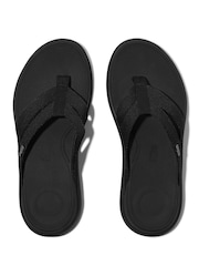FitFlop F-Mode Go Webbing Flatform Strappy Black Flip Flops - Image 4 of 5
