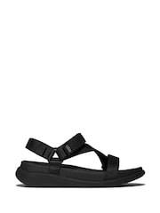 FitFlop Red F-mode Go Adj Webbing Flatform Z-strap Sandals - Image 1 of 5