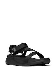 FitFlop Red F-mode Go Adj Webbing Flatform Z-strap Sandals - Image 2 of 5