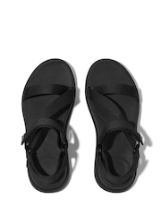 FitFlop Red F-mode Go Adj Webbing Flatform Z-strap Sandals - Image 3 of 5