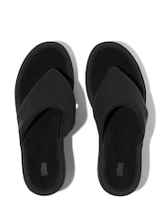 FitFlop Platfforms Wedge Toe Post Black Sandals - Image 3 of 4