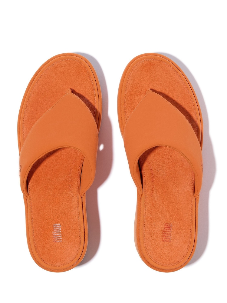 FitFlop Orange Platfforms Wedge Toe Post Sandals - Image 3 of 4