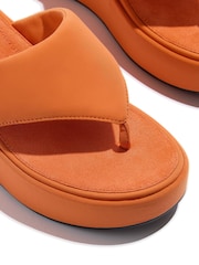 FitFlop Orange Platfforms Wedge Toe Post Sandals - Image 4 of 4