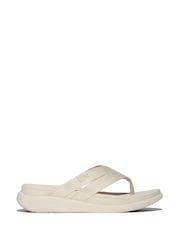 FitFlop F-Mode Go Webbing Flatform Strappy Black Flip Flops - Image 1 of 5