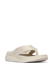 FitFlop F-Mode Go Webbing Flatform Strappy Black Flip Flops - Image 2 of 5