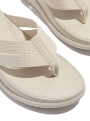 FitFlop F-Mode Go Webbing Flatform Strappy Black Flip Flops - Image 4 of 5
