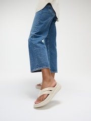 FitFlop F-Mode Go Webbing Flatform Strappy Black Flip Flops - Image 5 of 5