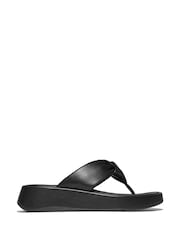 FitFlop F-Mode Knot Soft-Leather Flatform Toe Post Sandals - Image 3 of 6