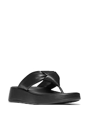 FitFlop F-Mode Knot Soft-Leather Flatform Toe Post Sandals - Image 4 of 6