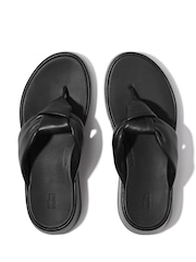 FitFlop F-Mode Knot Soft-Leather Flatform Toe Post Sandals - Image 5 of 6