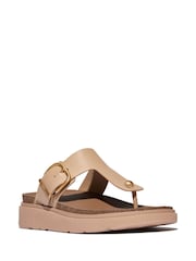 FitFlop Gen Buckle Leather Toe Post Sandals - Image 3 of 5
