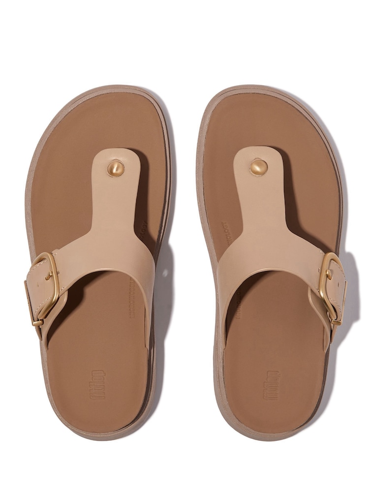 FitFlop Gen Buckle Leather Toe Post Sandals - Image 4 of 5