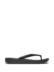 FitFlop Iqushion Multi Crystal Ergonomic Black Flip Flops - Image 3 of 5
