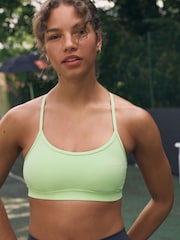 self. Lime Green Strappy Non Wire Sports Bra - Image 3 of 5