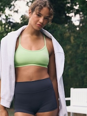 self. Lime Green Strappy Non Wire Sports Bra - Image 5 of 5