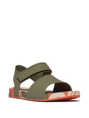 FitFlop Green Kids Junior iQushion Leaf Print Sandals - Image 2 of 4